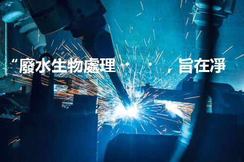 “廢水生物處理，旨在凈化水源，守護(hù)碧水藍(lán)天”